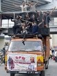 Kanwariyas carrying boomboxes in Ghaziabad on Saturday. (Sakib Ali/HT Photo)