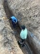 Railway officials inspecting damaged cables in Mohali on Friday. (HT Photo)