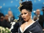 Nicki Minaj poses during the Met Gala, an annual fundraising gala held for the benefit of the Metropolitan Museum of Art's Costume Institute with this year's theme 'Superfine: Tailoring Black Style,' in New York City, New York, U.S., May 5, 2025. REUTERS/Mario Anzuoni