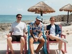 Vacation co-founders (from left) Dakota Green, Lach Hall and Marty Bell sold their first bottle of sunscreen in 2021. Target says the brand is one of its top sellers in the category.