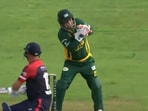 Kamran Akmal makes a costly error behind the stumps during a WCL 2025 match
