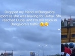 The post, originally shared by a travel and food influencer, featured a video of bumper-to-bumper traffic.