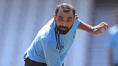 India's Mohammed Shami bowls during a practice session (BCCI Twitter) India's Mohammed Shami bowls during a practice session (BCCI Twitter)