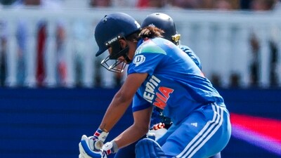 India's Harmanpreet Kaur is bowled out by England Sophie Ecclestone during the second women's one day international match between England and India, at Lord's, London, Saturday July 19, 2025. (AP/PTI)(AP07_19_2025_000263A) (AP) India's Harmanpreet Kaur is bowled out by England Sophie Ecclestone during the second women's one day international match between England and India, at Lord's, London, Saturday July 19, 2025. (AP/PTI)(AP07_19_2025_000263A) (AP)