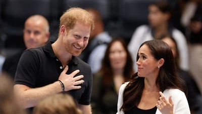 Prince Harry and Meghan Markle are the subjects of Family Guy's latest satire. (Photo by Odd ANDERSEN / AFP) (AFP)
