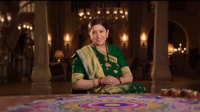 Smriti Irani as Tulsi in a still from the new promo of Kyunki Saas Bhi Kabhi Bahu Thi. Smriti Irani as Tulsi in a still from the new promo of Kyunki Saas Bhi Kabhi Bahu Thi.