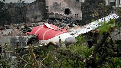 Debris of Air India flight 171 is pictured after it crashed in a residential area near the airport in Ahmedabad on June 13, 2025. (AFP File) Debris of Air India flight 171 is pictured after it crashed in a residential area near the airport in Ahmedabad on June 13, 2025. (AFP File)