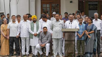 The Aam Aadmi Party (AAP)’s announcement to exit the INDIA bloc has delivered a significant blow to the alliance a day before its constituents are scheduled to meet virtually to finalise their joint floor strategy for the upcoming monsoon session of Parliament starting from July 21. (PTI) The Aam Aadmi Party (AAP)’s announcement to exit the INDIA bloc has delivered a significant blow to the alliance a day before its constituents are scheduled to meet virtually to finalise their joint floor strategy for the upcoming monsoon session of Parliament starting from July 21. (PTI)