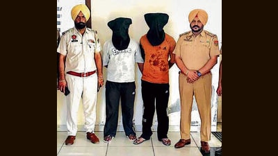 The accused in police custody on Saturday. (HT Photo)