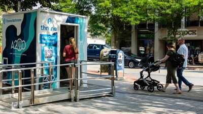 A self-contained, off-grid, internet-connected ‘smart’ bathroom from Throne Labs in Ann Arbor, Mich.