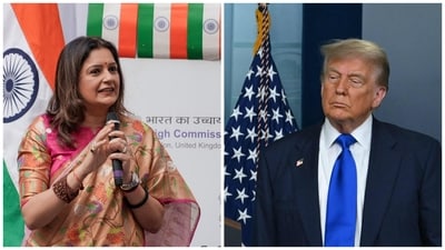 L: Shiv Sena (UBT) MP Priyanka Chaturvedi | R: US President Donald Trump (ANI and AFP) L: Shiv Sena (UBT) MP Priyanka Chaturvedi | R: US President Donald Trump (ANI and AFP)