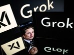 Screens displaying the logo of Grok, a generative artificial intelligence chatbot developed by xAI, the American company specializing in artificial intelligence and it's founder South African businessman Elon Musk. Screens displaying the logo of Grok, a generative artificial intelligence chatbot developed by xAI, the American company specializing in artificial intelligence and it's founder South African businessman Elon Musk.