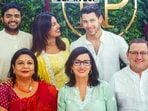 A perfect picture of the Chopra-jonas families from Priyanka Chopra and Nick Jonas' engagement in Mumbai in 2018. A perfect picture of the Chopra-jonas families from Priyanka Chopra and Nick Jonas' engagement in Mumbai in 2018.