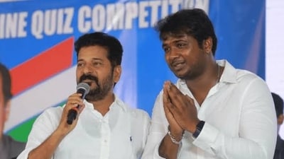 Telangana CM Revanth Reddy with singer Rahul Sipligunj. (X) Telangana CM Revanth Reddy with singer Rahul Sipligunj. (X)