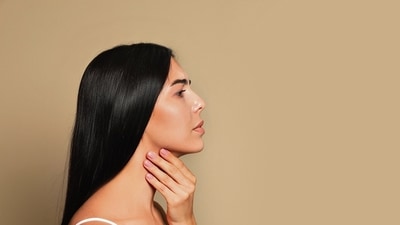 The thyroid is a gland that’s located in the front of the neck below the larynx (adobe stock)