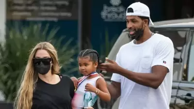 Khloé Kardashian and Tristan Thompson with daughter True Khloé Kardashian and Tristan Thompson with daughter True