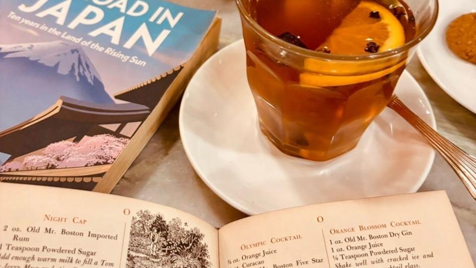 Books with chai. Books with chai.