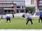 The Indian team during a training session in Manchester. The Indian team during a training session in Manchester.