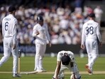 India's Mohammed Siraj reacts after being hit in the shoulder during day five of the Third Test. India's Mohammed Siraj reacts after being hit in the shoulder during day five of the Third Test.