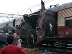File Image: In this July 11, 2006 file photo, a train coach is damaged by a bomb blast at Matunga railway station in Mumbai.