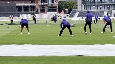 The Indian team during a training session in Manchester. (Twitter) The Indian team during a training session in Manchester. (Twitter)