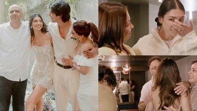 Ahaan Panday and Aneet Padda's families couldn't hold back their tears after watching Saiyaara. Ahaan Panday and Aneet Padda's families couldn't hold back their tears after watching Saiyaara.