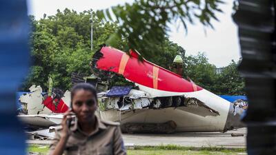 Ahmedabad: Wreckage of Air India's Boeing 787-8 aircraft, which was operating flight AI 171 from Ahmedabad to London, placed under tight security, seen a month after the tragedy, in Ahmedabad. (PTI) Ahmedabad: Wreckage of Air India's Boeing 787-8 aircraft, which was operating flight AI 171 from Ahmedabad to London, placed under tight security, seen a month after the tragedy, in Ahmedabad. (PTI)