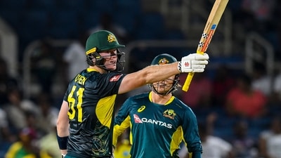 Mitchell Owen marked his international debut with a half-century and a wicket (AFP) Mitchell Owen marked his international debut with a half-century and a wicket (AFP)