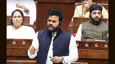 Civil aviation minister Ram Mohan Naidu peaks in the Rajya Sabha during the first day of the monsoon session of Parliament pm Monday. (Sansad TV) Civil aviation minister Ram Mohan Naidu peaks in the Rajya Sabha during the first day of the monsoon session of Parliament pm Monday. (Sansad TV)
