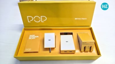 The new DailyObjects POP GaN series chargers are priced at Rs. 1,499 for the 33W model, Rs. 2,499 for the 45W model, and Rs. 2,999 for the highly versatile 67W model. (Ijaj Khan/HT) The new DailyObjects POP GaN series chargers are priced at Rs. 1,499 for the 33W model, Rs. 2,499 for the 45W model, and Rs. 2,999 for the highly versatile 67W model. (Ijaj Khan/HT)