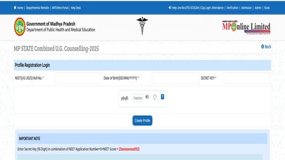 MP NEET UG Counselling 2025: First round registration begins at dme.mponline.gov.in, direct link here MP NEET UG Counselling 2025: First round registration begins at dme.mponline.gov.in, direct link here