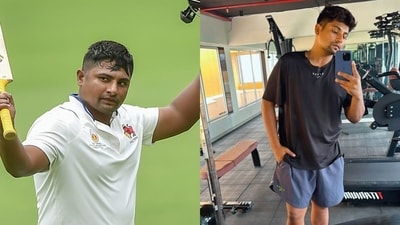 Sarfaraz Khan has lost 17kg in the last couple of months. (PTI and Instagram) Sarfaraz Khan has lost 17kg in the last couple of months. (PTI and Instagram)