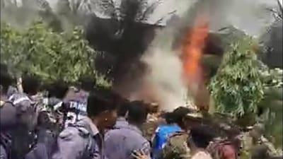 The aircraft crashed on the campus of the Milestone School and College in Dhaka. (X) The aircraft crashed on the campus of the Milestone School and College in Dhaka. (X)