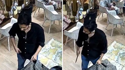 Sumit Sayani entered the store in a rage and confronted the shopkeeper. (X/nextminutenews7) Sumit Sayani entered the store in a rage and confronted the shopkeeper. (X/nextminutenews7)