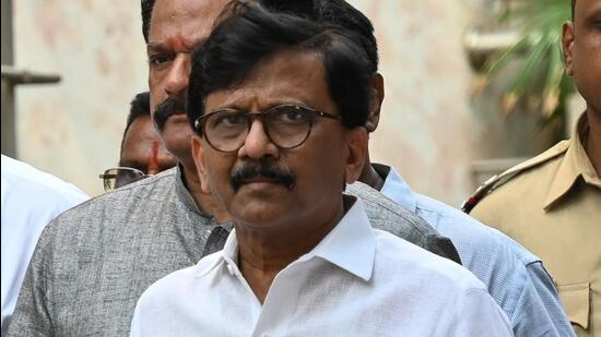 Sanjay Raut claimed that the same racket was used earlier to pull down the MVA government. While speaking to the media, he alleged that the honey trap racket began in Delhi (Raju Shinde/HT Photo)