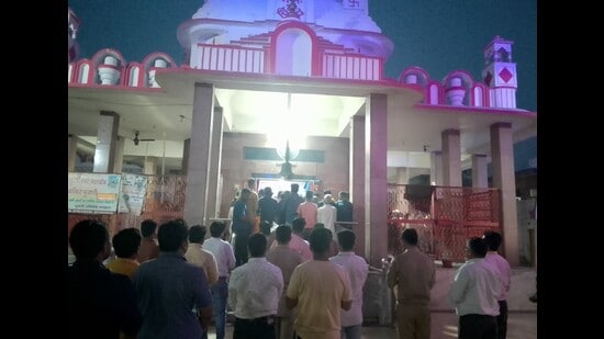 Parshurameshwar Mahadev Temple in Pura Mahadev village. (HT)