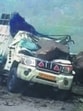 A vehicle struck by a boulder on Luhri Jajar road in Kullu in Himachal Pradesh. (HT) A vehicle struck by a boulder on Luhri Jajar road in Kullu in Himachal Pradesh. (HT)
