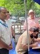 DPCC officials during survey at the Nehru Park. (HT Photo) DPCC officials during survey at the Nehru Park. (HT Photo)