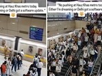 A scene from Hauz Khas Metro Station has surprised the internet. A scene from Hauz Khas Metro Station has surprised the internet.