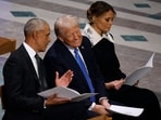While Trump has frequently attacked Obama (L) by name, the Republican president has not, since returning to office in January, gone this far in pointing the finger at his Democratic predecessor with allegations of criminal action