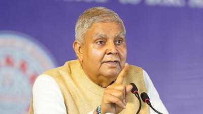 Vice President Jagdeep Dhankhar tendered his sudden resignation citing health reasons. (HT Photo)