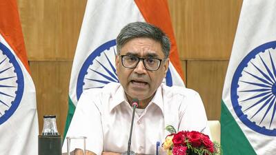 Foreign secretary Vikram Misri at a press conference in New Delhi on Tuesday. (ANI photo) Foreign secretary Vikram Misri at a press conference in New Delhi on Tuesday. (ANI photo)