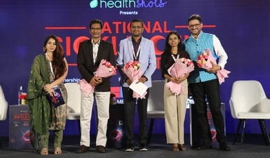 Panel Discussion: From Pain to Possibility – Survivor Stories and Advocacy
Left to right: Vartika Tolani, Deputy Chief Content Producer, Live Hindustan; Gautam Dongre, General Secretary, NASCO; Lalit Kishor Pargi, Sickle Cell Warrior, Rajasthan; Swati Panika, Sickle Cell Warrior, Madhya Pradesh; Vivek Virendra Singh, Chief, Health (a.i.), UNICEF India.