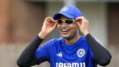 Shubman Gill during a training session ahead of the fourth Test. (PTI) Shubman Gill during a training session ahead of the fourth Test. (PTI)