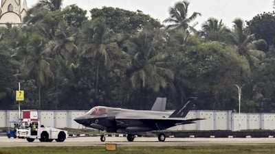 Memes flooded X as a Royal Navy F-35B jet, stranded in Kerala since June, finally took off. (HT_PRINT) Memes flooded X as a Royal Navy F-35B jet, stranded in Kerala since June, finally took off. (HT_PRINT)