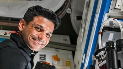 Shubhanshu Shukla became the second Indian to go into space and the first Indian to reach the ISS, spending more than two weeks during the Axiom-4 mission. (Axiom Space via PTI) Shubhanshu Shukla became the second Indian to go into space and the first Indian to reach the ISS, spending more than two weeks during the Axiom-4 mission. (Axiom Space via PTI)