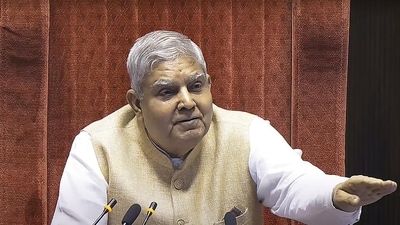 Vice President Jagdeep Dhankhar, an ardent champion of the supremacy of Parliament, tendered his resignation on Monday after presiding over a deeply divided Rajya Sabha for nearly three years (Sansad TV) (Sansad TV) Vice President Jagdeep Dhankhar, an ardent champion of the supremacy of Parliament, tendered his resignation on Monday after presiding over a deeply divided Rajya Sabha for nearly three years (Sansad TV) (Sansad TV)