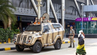 Security personnel keep watch at Sardar Vallabhbhai Patel International Airport in Ahmedabad (PTI/File) Security personnel keep watch at Sardar Vallabhbhai Patel International Airport in Ahmedabad (PTI/File)