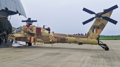 Boeing delivered the first batch of the AH-64E Apache helicopters on Tuesday, with the remaining three to be delivered by the year-end. (PTI) Boeing delivered the first batch of the AH-64E Apache helicopters on Tuesday, with the remaining three to be delivered by the year-end. (PTI)