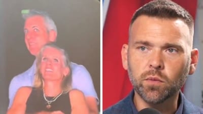 Jack Posobiec argued that Andy Byron was targeted because he was CEO, white and straight. (@crossroads_josh/ X) Jack Posobiec argued that Andy Byron was targeted because he was CEO, white and straight. (@crossroads_josh/ X)